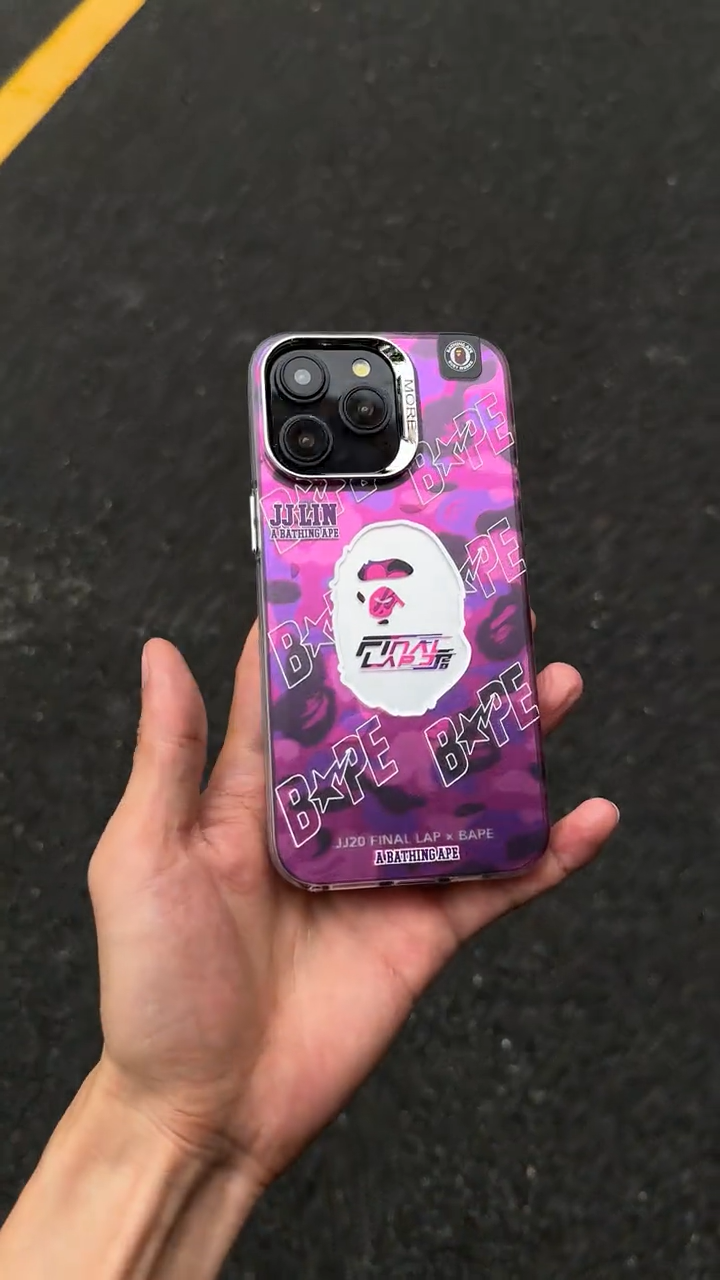 JJ猿人頭聯名電鍍磨砂黑色手機殼-ZUIHANG SHOP